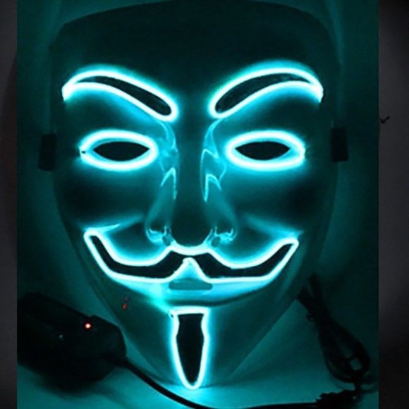 Clubbing Rave Party Light Up Scary LED Mask Costume Cosplay - Picture 8 of 16